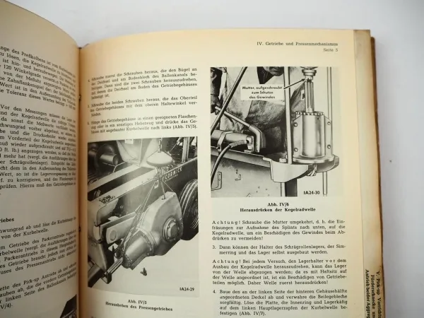 Original IHC Mc Cormick B-46 Hochdruck Sammelpresse Werkstatthandbuch 1964
