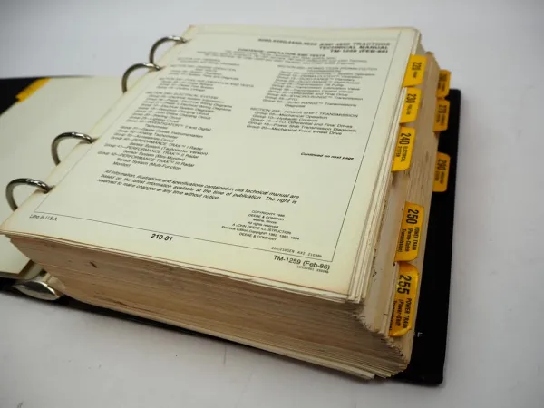 Original John Deere 4050 - 4850 Technical Manual Operation & Tests TM1259 1986
