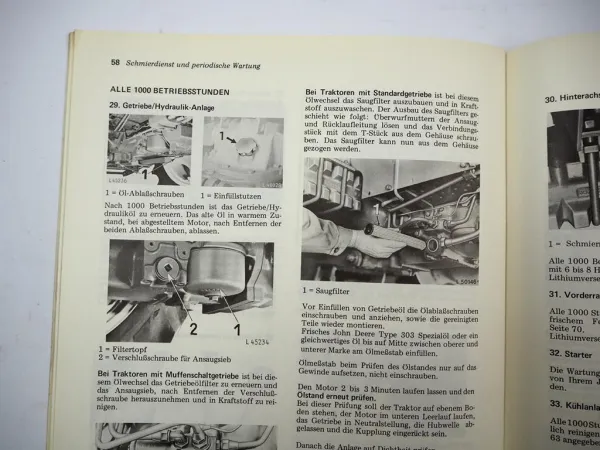 Original John Deere 820 Dieselschlepper Betriebsanleitung 1960/70er Jahre