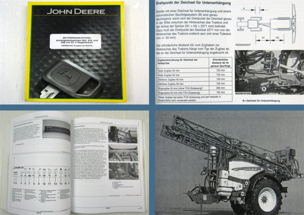 Original John Deere 824 832 840 Anhängefeldspritze Betriebsanleitung 2001/2002