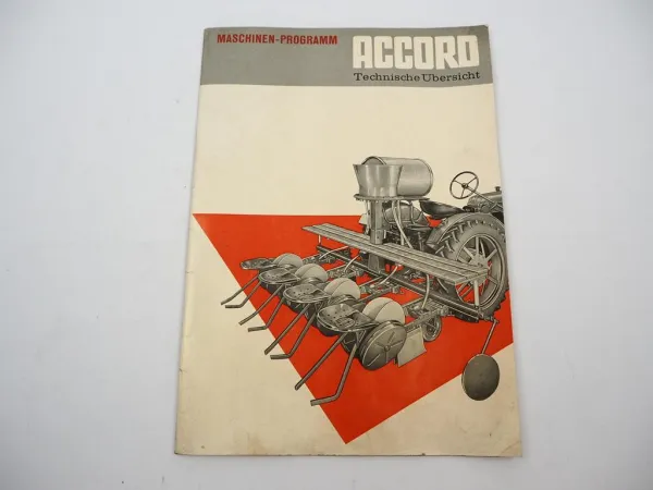 Original Katalog Accord Landtechnik Maschinenprogramm techn. Übersischt 1970er