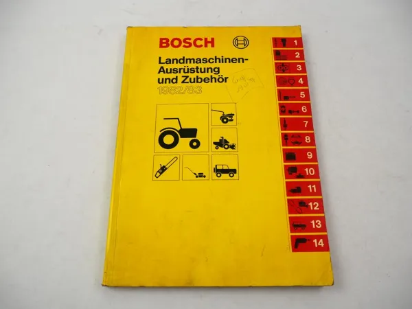 Original Katalog Bosch Landmaschinen Ausrüstung Zubehör 1982/83
