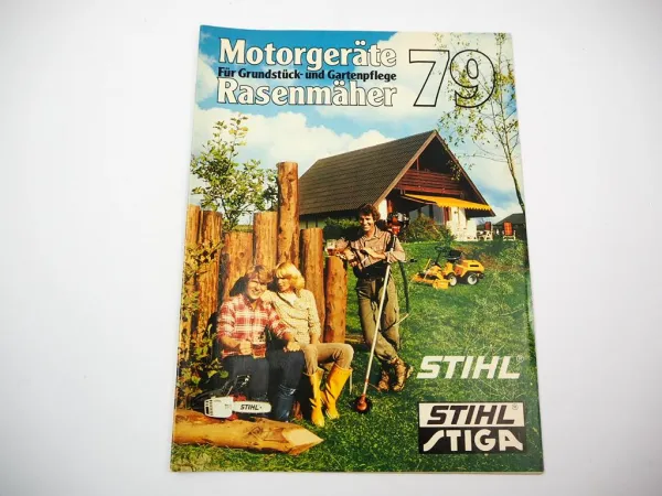 Original Katalog Stihl Stiga Motorgeräte Rasenmäher zur Gartenpflege 1979