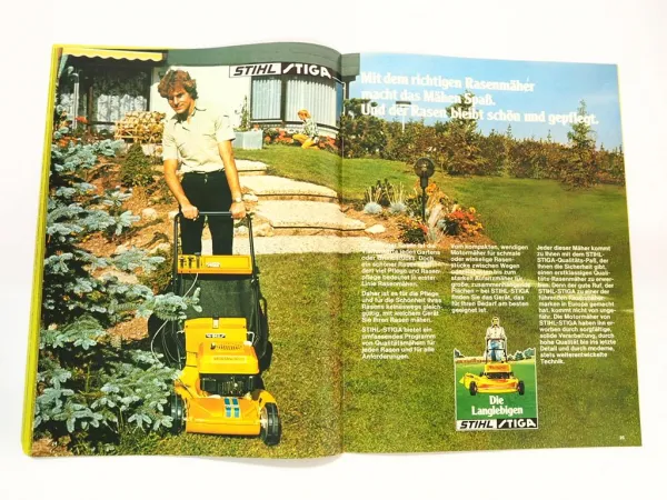 Original Katalog Stihl Stiga Motorgeräte Rasenmäher zur Gartenpflege 1981