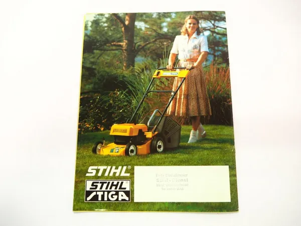 Original Katalog Stihl Stiga Motorgeräte Rasenmäher zur Gartenpflege 1982