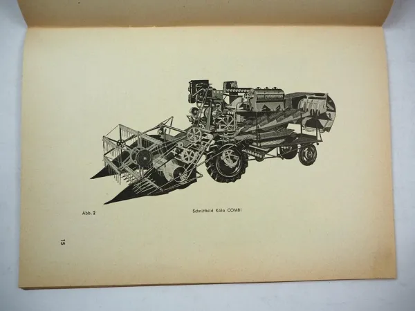 Original Köla Combi Mähdrescher Betriebsanleitung Bedienungsanleitung 1959