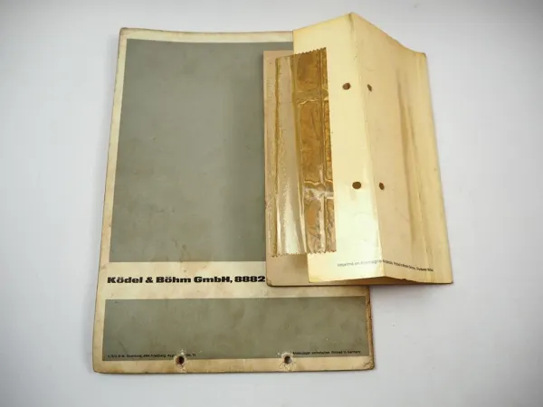 Original Köla Rivale 2 Hochdruckpresse Ersatzteilliste 1970/71