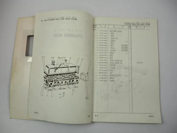 Original Komatsu 4P Gasoline Engine FG 10 14 15 18 L Forklift Parts Book 1984