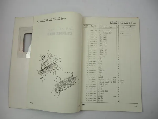 Original Komatsu 6BB1 Diesel Engine for SD 25 25P -1 Loader Parts Book 1979