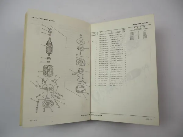 Original Komatsu FB 10 13 15 18 M -2 Forklift Parts List Ersatzteilliste 1987