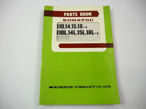 Original Komatsu FB 10 14 15 18 -4 L Forklift Parts List Ersatzteilliste 1984