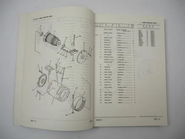 Original Komatsu FB 20 25 G GH L -3 Forklift Parts List Ersatzteilliste 1989