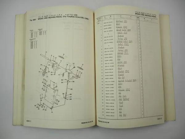 Original Komatsu FD 15 18 -1 Forklift Truck Parts List Ersatzteilliste 1984