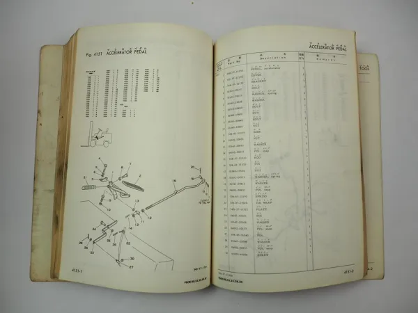 Original Komatsu FD 20 23 25 28 30 -7 Forklift Parts List Ersatzteilliste 1981