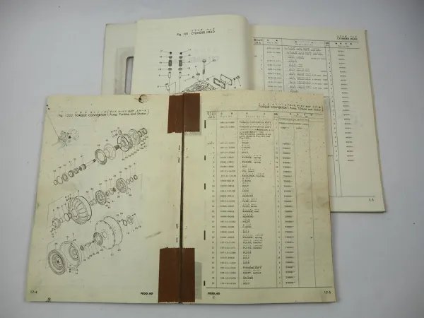 Original Komatsu FD 50 60 -2 Forklift Truck + Engine 4D105-3 Parts Book 1976/79
