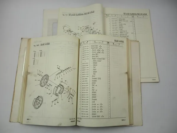 Original Komatsu FD 50 60 -3 Forklift Truck + Engine 4D105-5 Parts Book 1980/81
