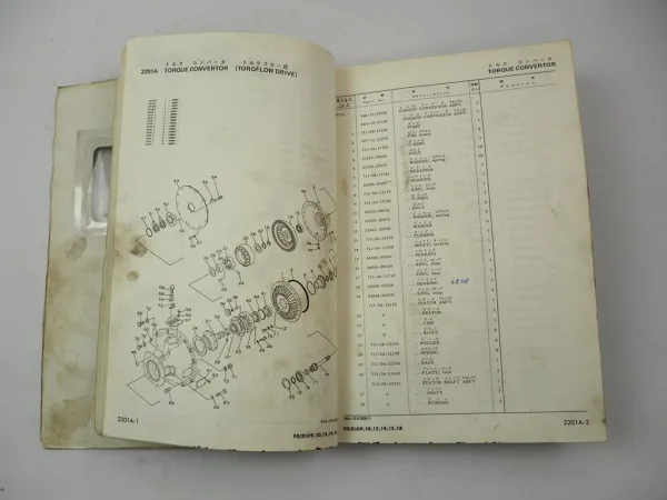 Original Komatsu FG 10 14 15 18-12 L Forklift Parts List Ersatzteilliste 1979
