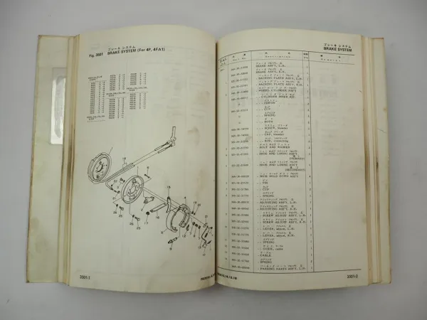 Original Komatsu FG 10 14 15 18-12 L Forklift Parts List Ersatzteilliste 1984