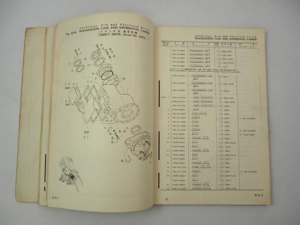 Original Komatsu FG15-10 Forklift Truck Spare Parts List Ersatzteilliste 1971