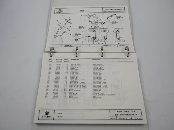 Original Krupp KMK 3045 Mobilkran Ersatzteilliste SpareParts List 1991