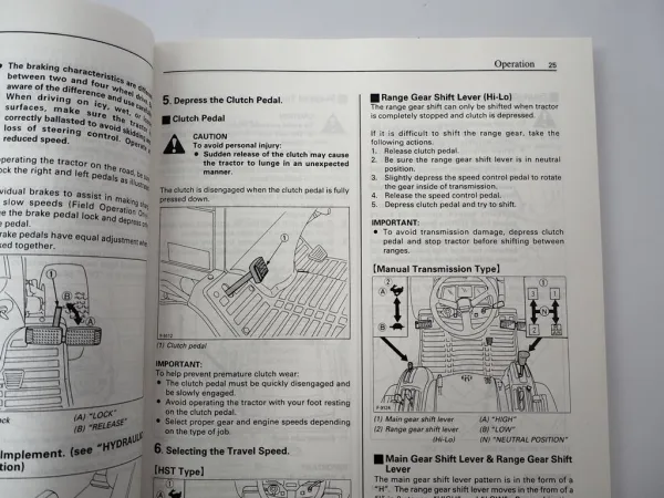 Original Kubota B 1700 2100 2400 Traktor Betriebsanleitung Bedienung Wartung