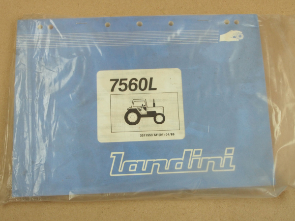 Original Landini 7560L Schlepper Ersatzteilliste 1989 Parts List Pieces Rechange