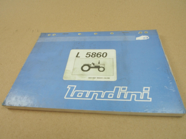 Original Landini L5860 Schlepper Ersatzteilliste 1989 Parts List Pieces Rechange