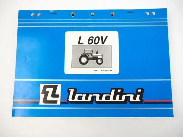 Original Landini L60V Schlepper Ersatzteilliste 1995 Parts List Pieces Rechang