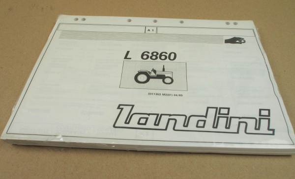 Original Landini L6860 Schlepper Ersatzteilliste 4/89 Parts List Pieces Rechange