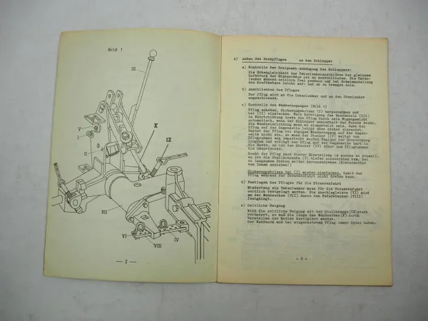 Original LFE D881S D890S Drehpflug Betriebsanleitung Ersatzteilliste 1964