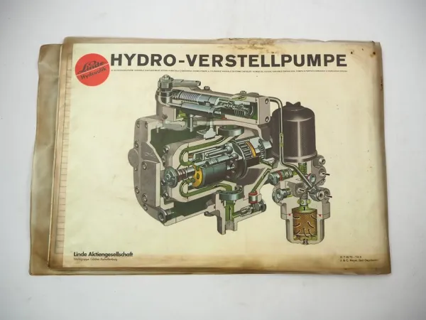 Original Linde PV105T Hydraulik Verstellpumpe Ersatzteilliste ca. 1977