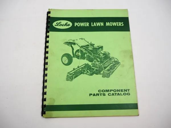 Original Locke Power Lawn Mowers Spare Parts List 1975 Single Unit Triplex