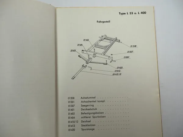 Original Lohmann Lader Heuaufzug Dungaufzug Seilwinde Ersatzteilliste 1950/60er