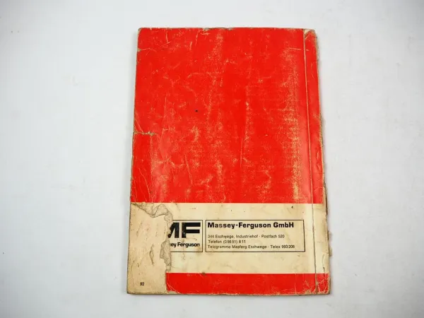Original Massey Ferguson MF 168-8G 188-8G Schlepper Betriebsanleitung 1975