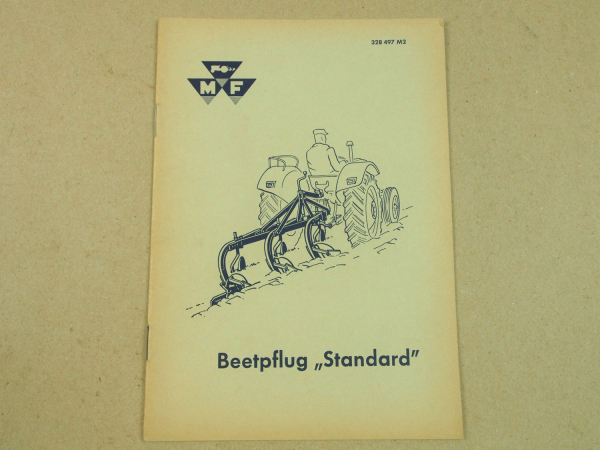 Original Massey Ferguson MF Beetpflug Standard Betriebsanleitung 12/1961 Wartung
