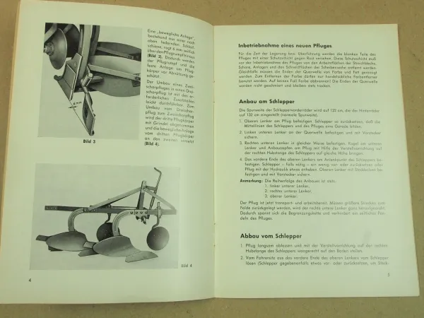 Original Massey Ferguson MF Beetpflug Standard Betriebsanleitung 12/1961 Wartung