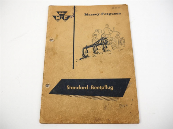 Original Massey Ferguson MF Beetpflug Standard Betriebsanleitung Ersatzteilliste