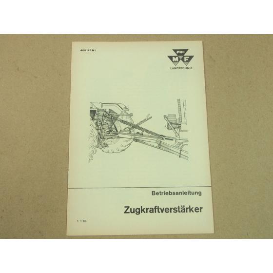 Original Massey Ferguson MF Zugkraftverstärker Betriebsanleitung 1966 Wartung