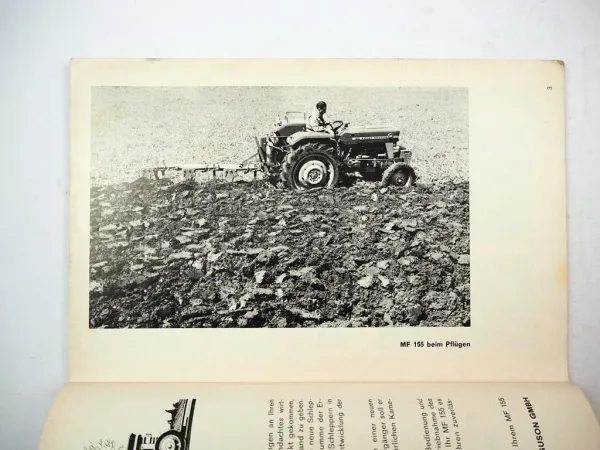 Original Massey Ferguson MF155 Dieselschlepper Betriebsanleitung Wartungsplan
