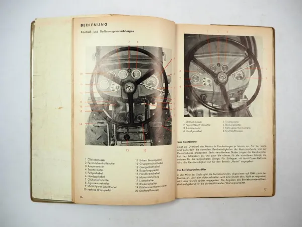 Original Massey Ferguson MF165 Dieselschlepper Betriebsanleitung 1960er Jahre