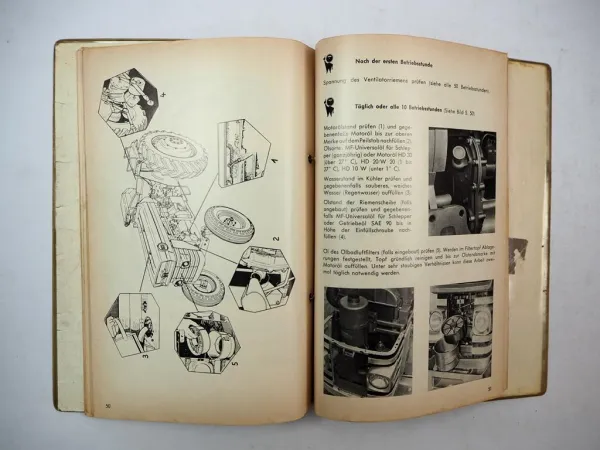 Original Massey Ferguson MF165 Dieselschlepper Betriebsanleitung 1960er Jahre