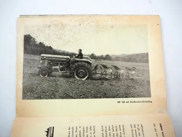 Original Massey Ferguson MF165 Dieselschlepper Betriebsanleitung 1966