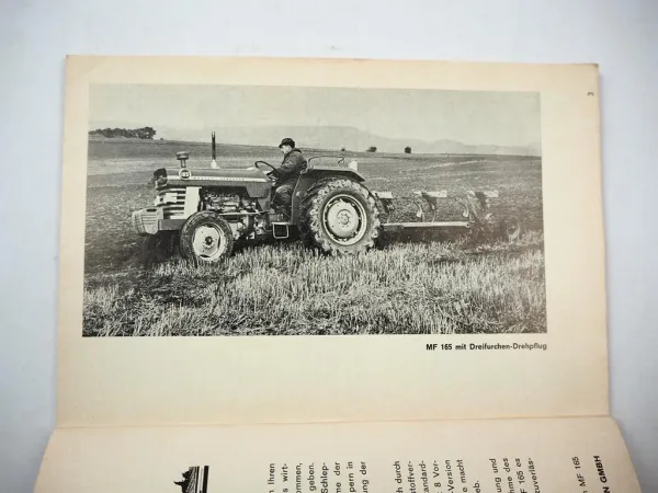 Original Massey Ferguson MF165 Dieselschlepper Betriebsanleitung 1969