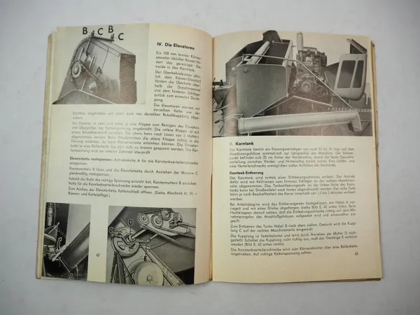 Original Massey Ferguson MF86 Mähdrescher Betriebsanleitung Wartung 1964