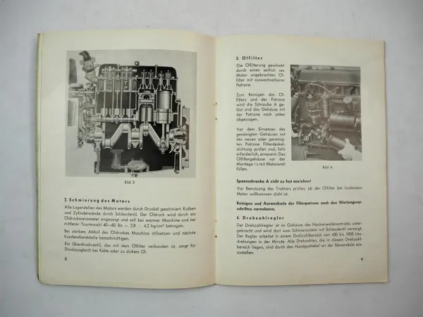 Original Massey Harris Ferguson TE-D TE-E TE-H Schlepper Betriebsanleitung 1955