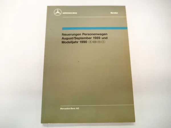Original Mercedes Benz 124 126 201 R129 Werkstatthandbuch Neuerungen 1989