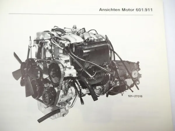 Original Mercedes Benz 190D 201 Motor 601.911 Einführungsschrift 1983