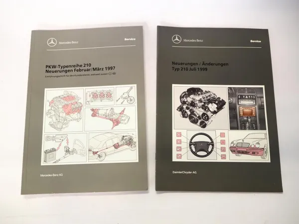 Original Mercedes Benz E-Klasse W210 Neuerungen 1997 1999 2x Einführungsschrift