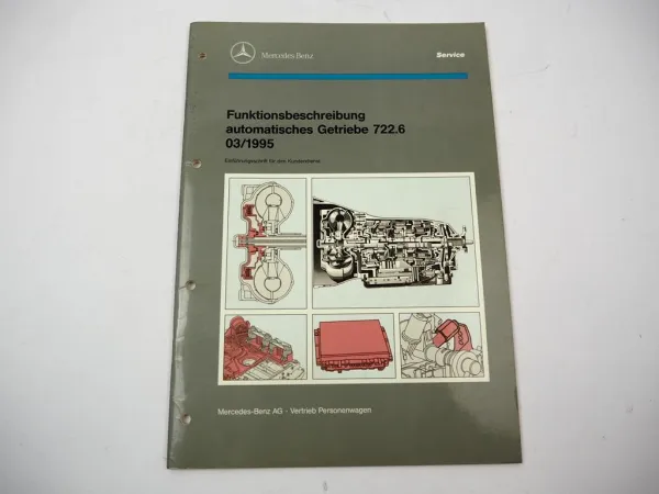 Original Mercedes-Benz Einführungsschrift Automatikgetriebe 722.6 W5A580 - 1995