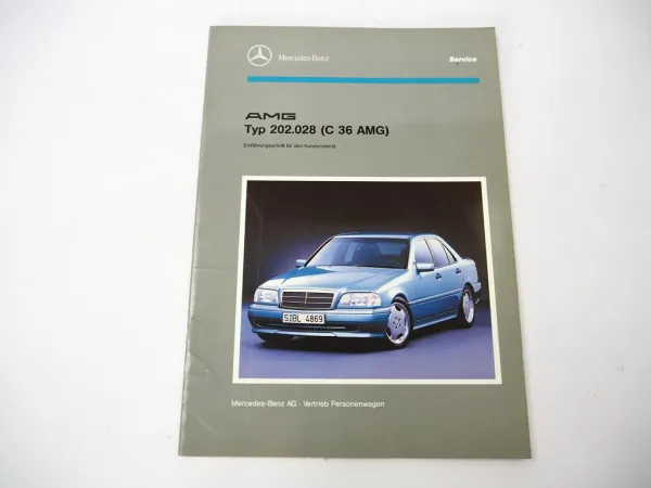 Original Mercedes-Benz Einführungsschrift C36 AMG Typ 202.028 von 1993